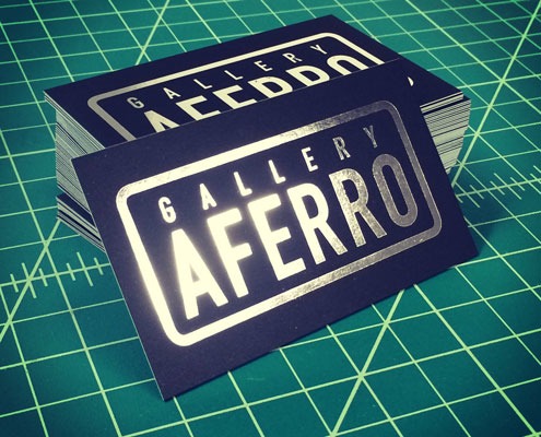 Gallery Aferro Ultra-Thick Silver Foil Business Cards