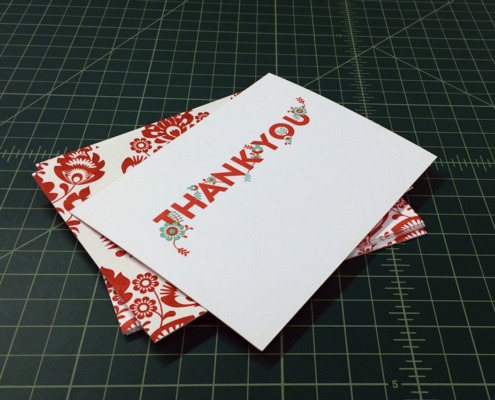 Remco Press Letterpressed Thank You Notecards