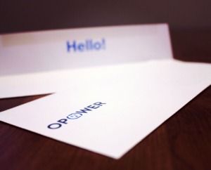 Opower: Custom Envelopes with Interior Printing